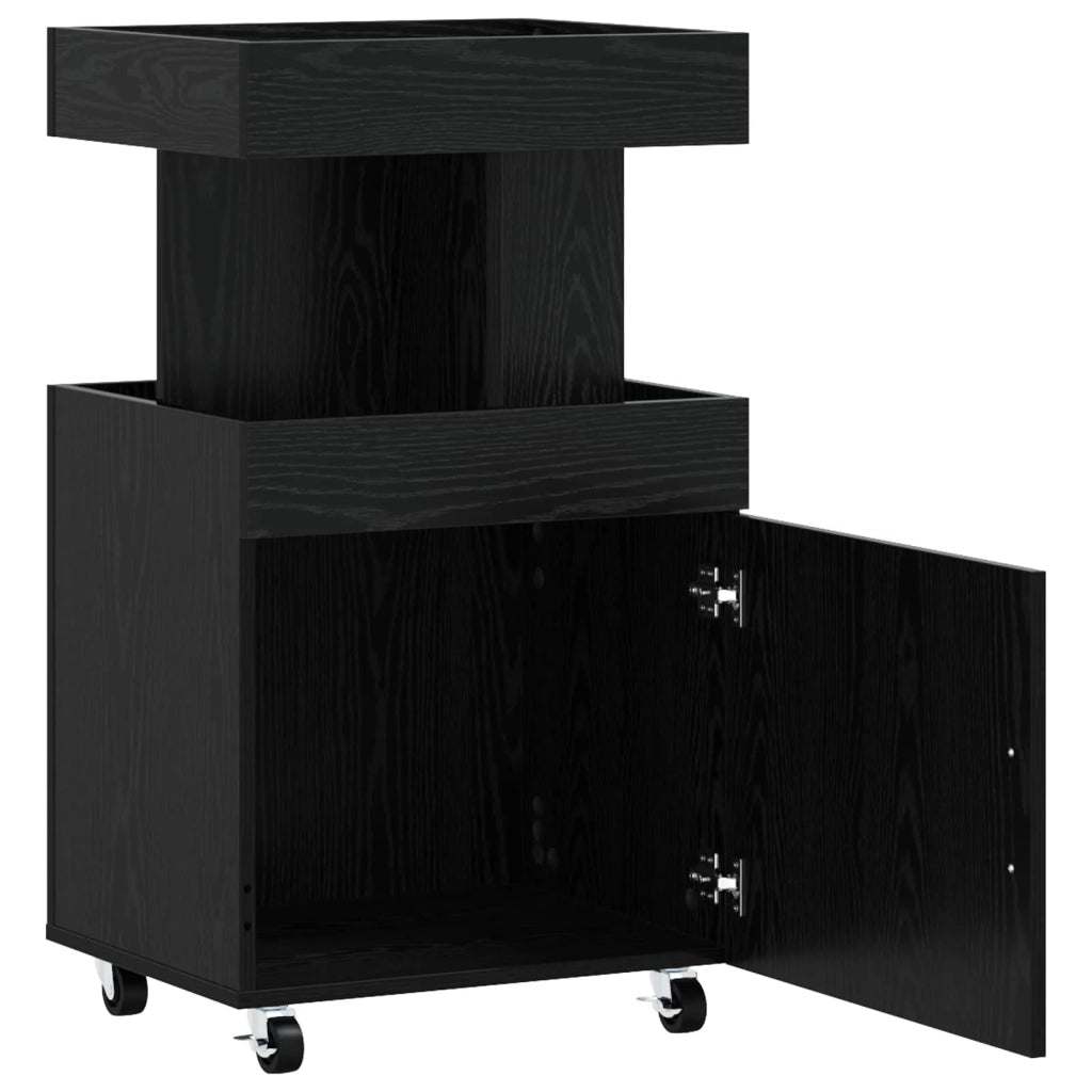 Carrello da Bar Rovere Nero 50 x 41 x 89 cm 8015682