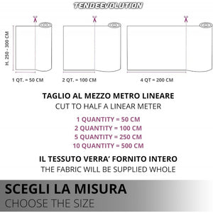 Telone PVC Avorio Altezza 300CM, 680g/mq - Taglio Mezzo Metro Lineare - Impermeabile e Resistente