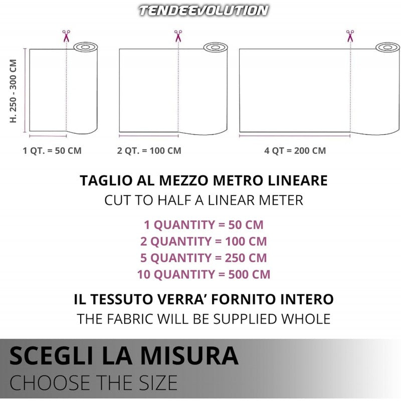 Telone PVC Avorio Altezza 250CM, 680g/m² - Taglio Mezzo Metro Lineare - Impermeabile e Resistente