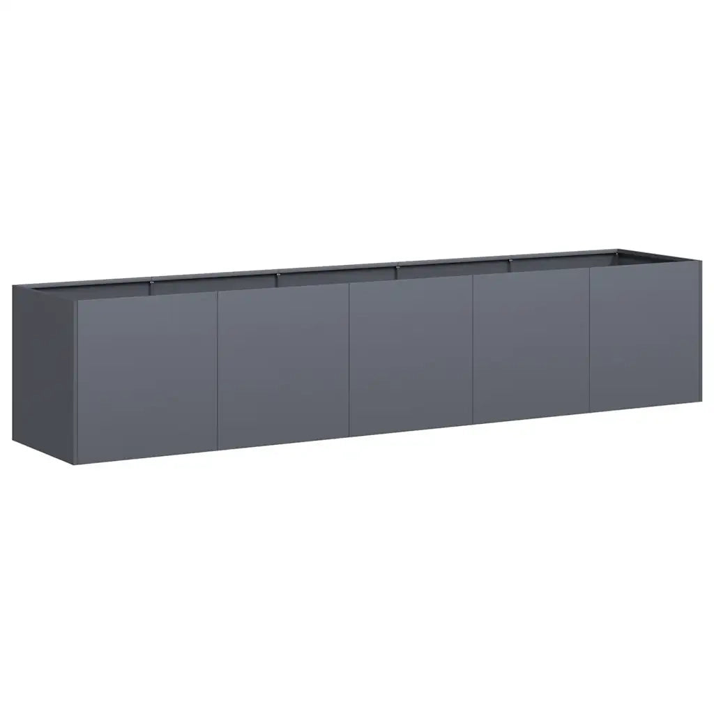 Fioriera Antracite 200x40x40 cm Acciaio laminato a freddo 860684