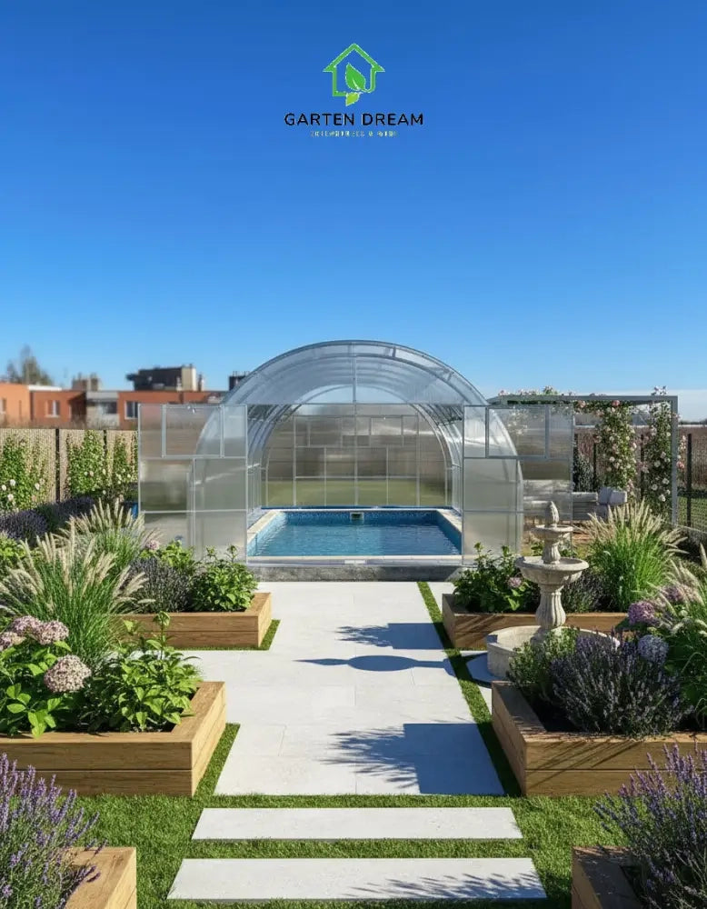 Copertura per Piscina Garten Dream OASIS 4x6 m con Policarbonato 10 mm