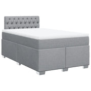 Giroletto a Molle con Materasso Grigio Chiaro 120x190cm Tessuto