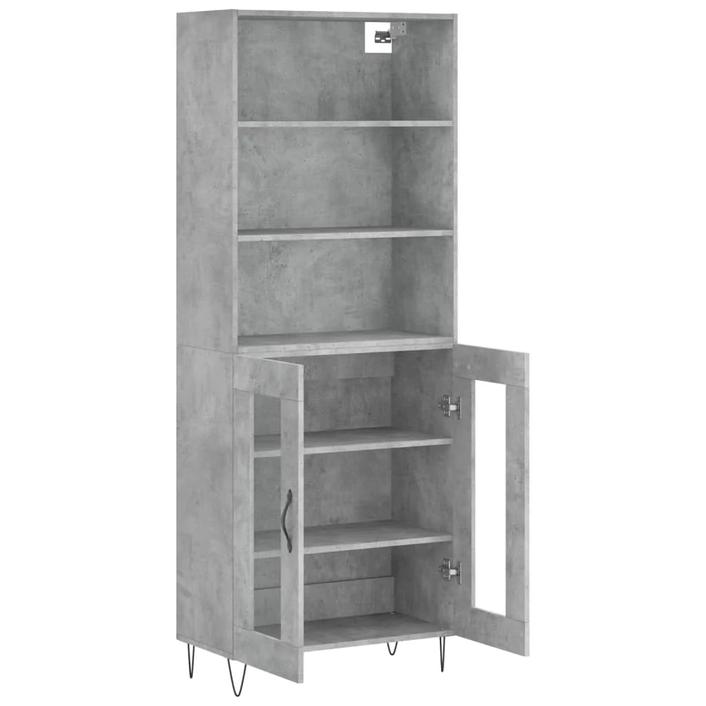 Buffet credenza cassettiera armadio mobile contenitore organizer cucina soggiorno salotto alto 69,5 x 34 x 180 cm legno ingegnerizzato grigio 02_0034621