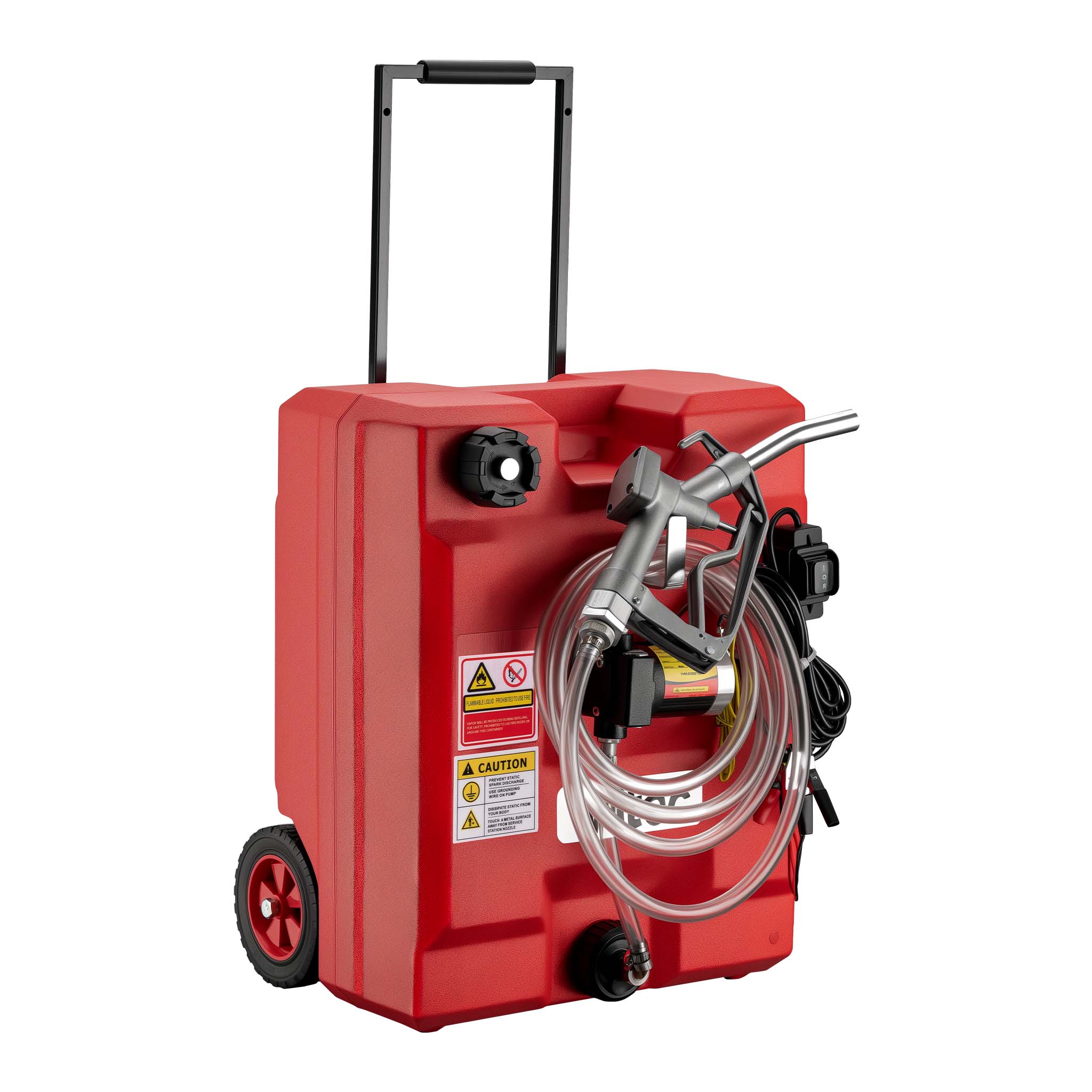 Serbatoio portatile per travaso carburante da 48 l con pompa da 12 V, pompa mobile per diesel e benzina