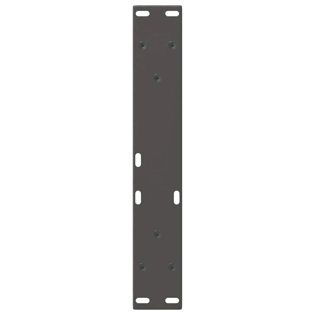 Set di 2 gambe per tavolino da caffè a forma di V 30 x 30 cm design moderno con piedini regolabili in acciaio antracite 02_0056819
