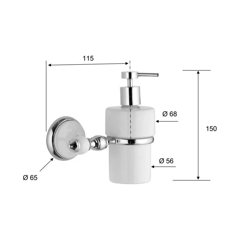 Dispenser in ceramica bianco - serie epoca