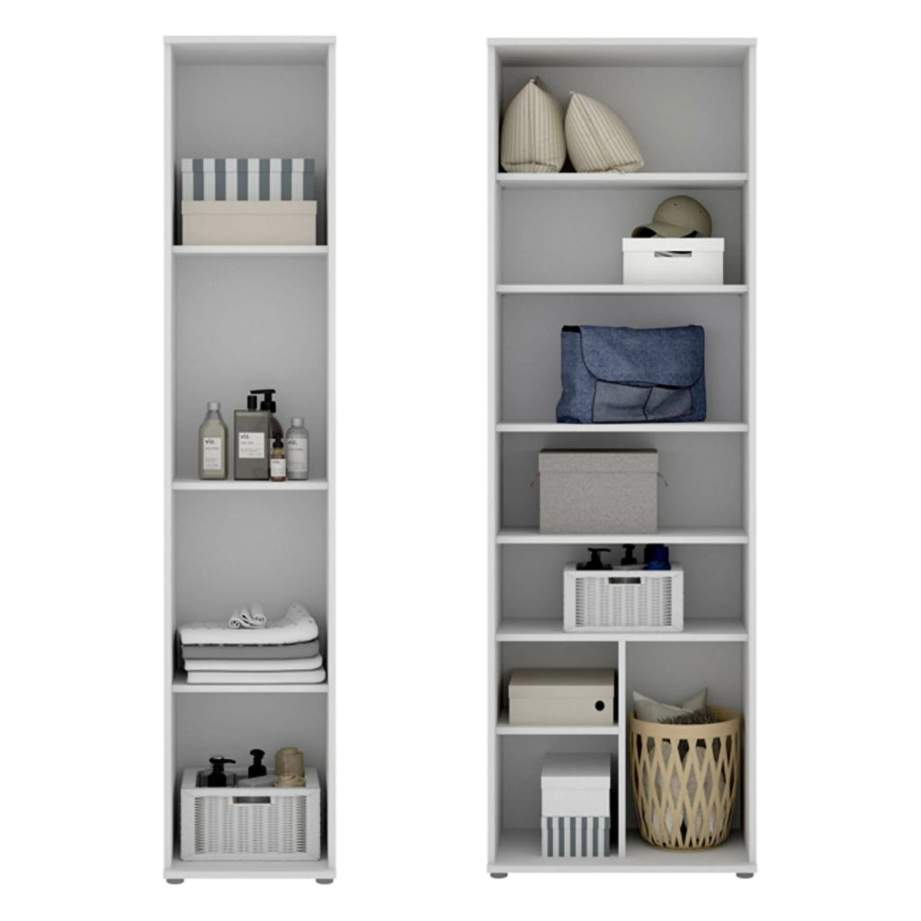 Casciano, Armadio Multiuso Grande Modulabile, 100x190h cm Bianco
