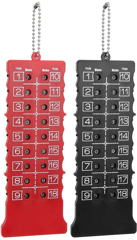 Apparecchio di misurazione score per golf 2 pezzi - Contatore di score portatile 18 buche - Registrazione di score compatto e leggero - Impostazione di funzionamento facile - Progetto di durata - Contatore di score per golf