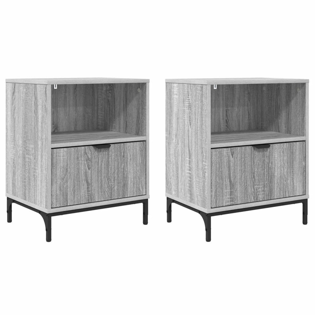 Armadio da Notte 2 pcs Grigio sonoma 49 x 36 x 61 cm 883487