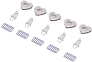 Accessori per borse - Chiave a forma di cuore - 5 Set - Chiusura artigianale a gomito - Hardware a gomito - Accessorio per borsa - 3,2 × 2,8 cm