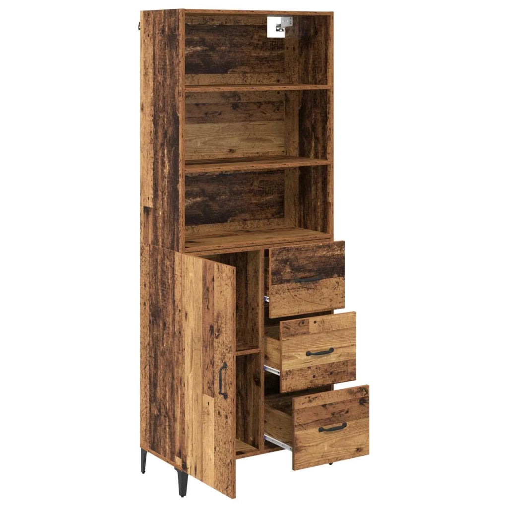 Credenza-Buffet-Armadio da cucina Legno vecchio 69,5 x 34 x 180 cm Legno multistrato 189307