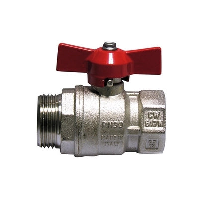 VALVOLA A SFERA MF CON FARFALLA LEVA ROSSA- 1 (DN 25) 30 bar / 435 psi- ITAP- pezzi 1
