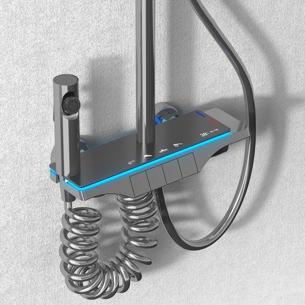 Set Doccia Rea Savio Led Titanium