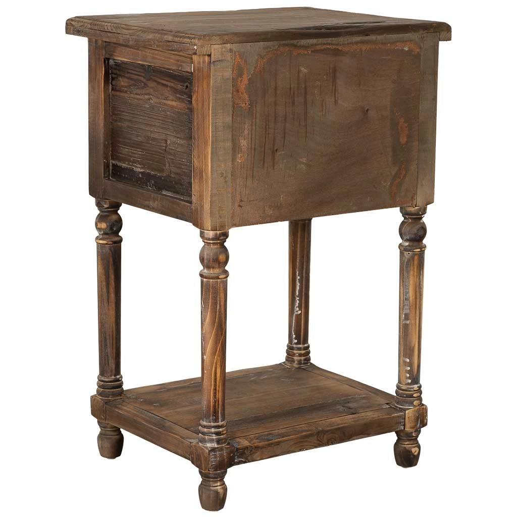 Tavolo in legno con 2 cassetti cm 48,5x38x72,5h