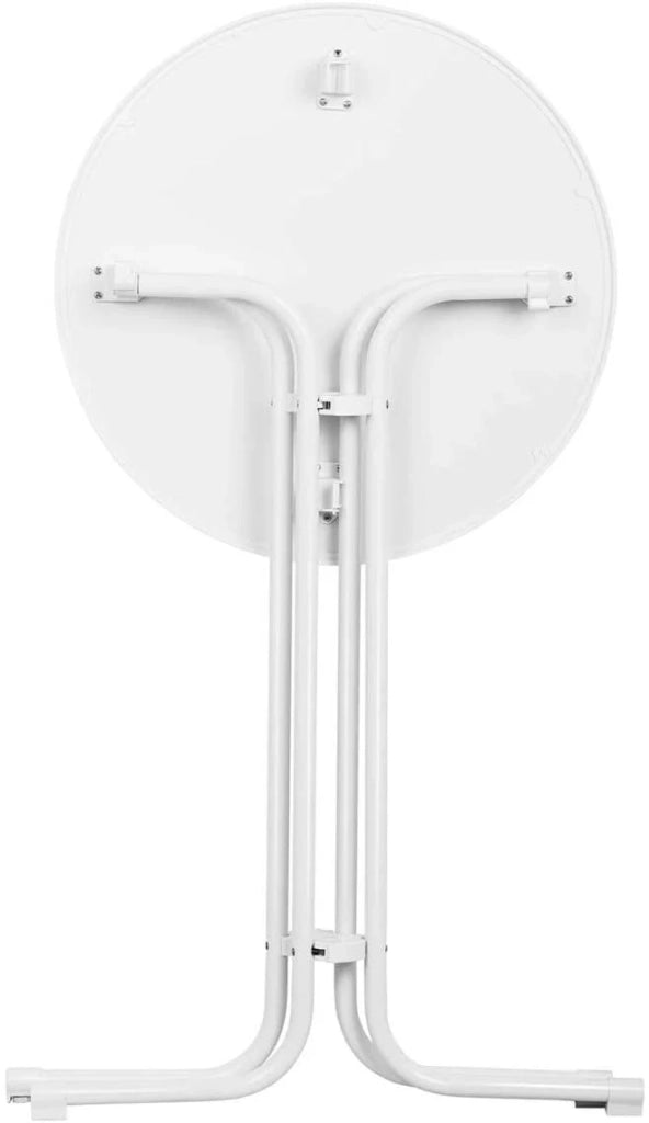 Tavolo pieghevole in piedi diametro 80 cm bianco 14_0002376