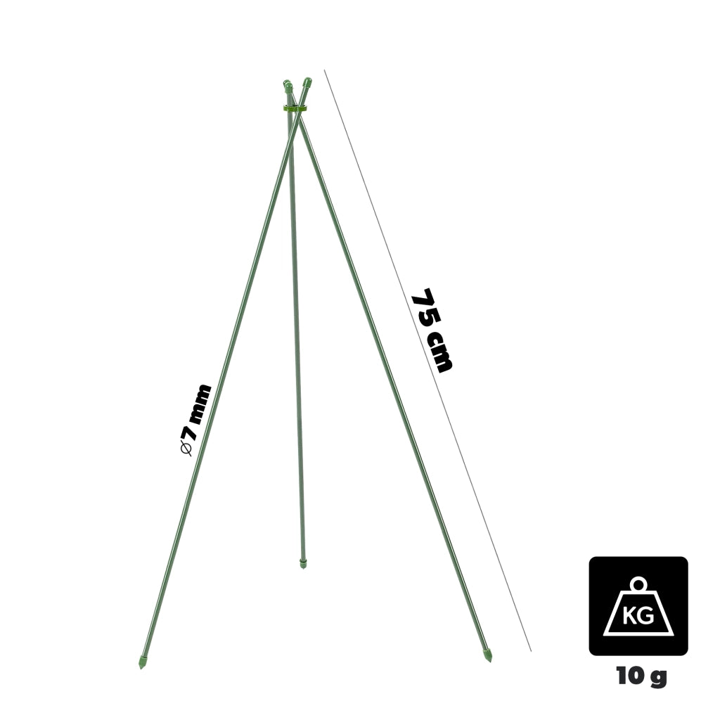 Tutore conico per piante KADAX 75 cm verde