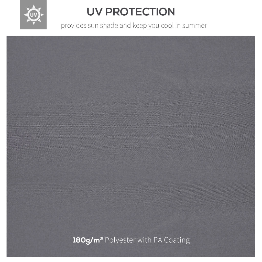Tetto di Ricambio per Gazebo 3x3m a 2 Livelli e Resistente ai Raggi UV   Grigio Scuro