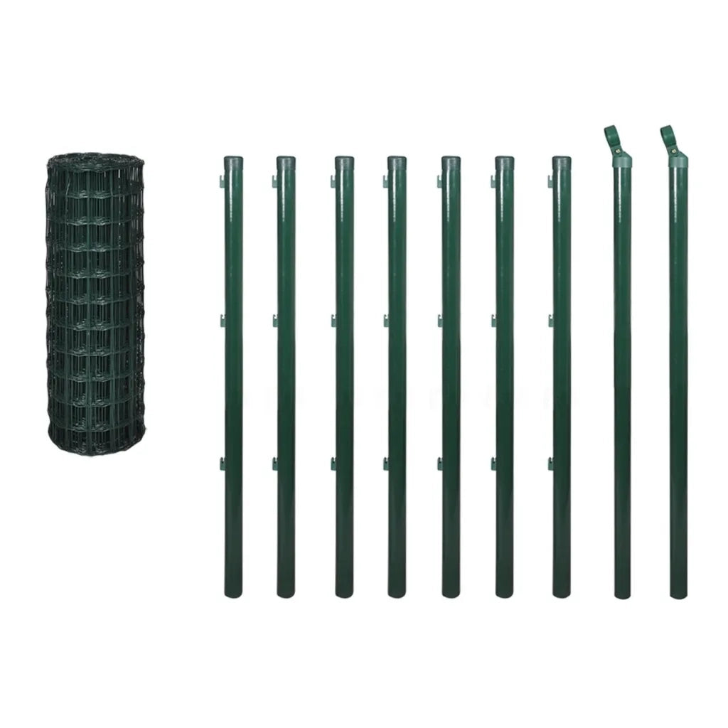 Recinzione Europea in Acciaio 10 x 1,5 m Verde cod mxl 11900
