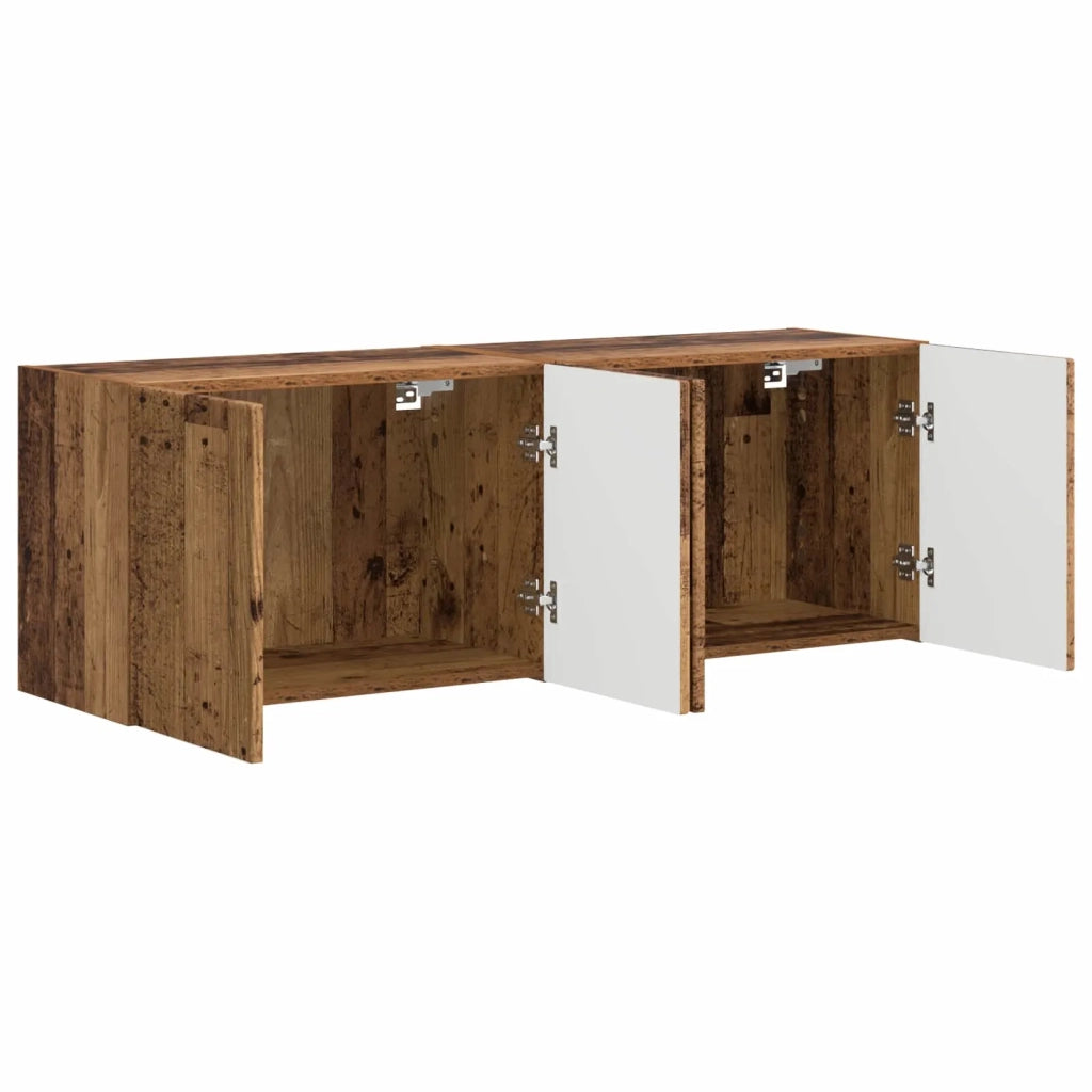 Mobile TV da parete 2 pcs Legno vecchio 59,5 x 31 x 40 cm 892346