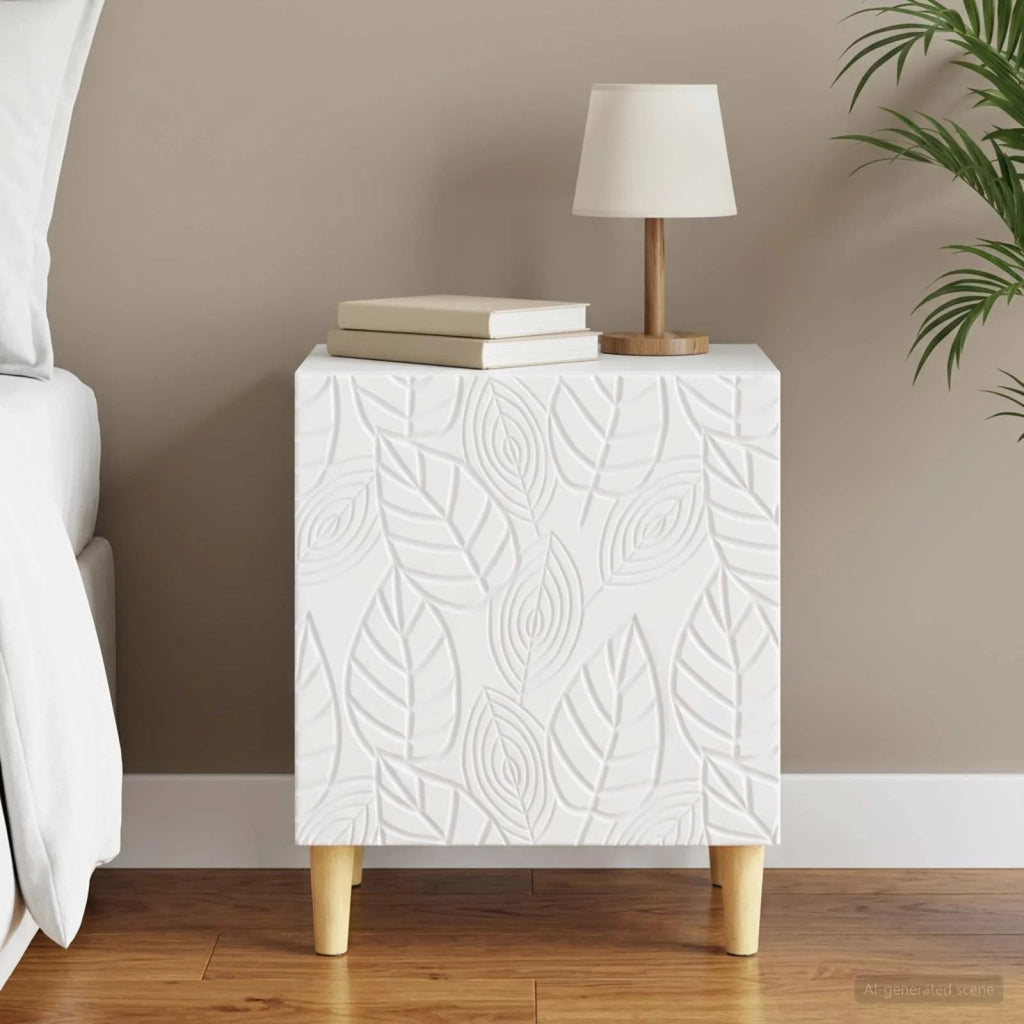 Comodino Bianco 43 x 34,5 x 50 cm Legno ingegnerizzato 895025