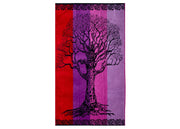 Telo Mare Jacquard Spugna Asciugamano Spiaggia Disegno Life Tree - Telo Mare - Viola