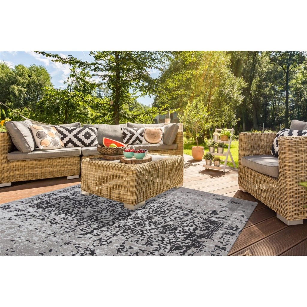 Tappeto Vintage Sunny Beige e Blu in Poliestere