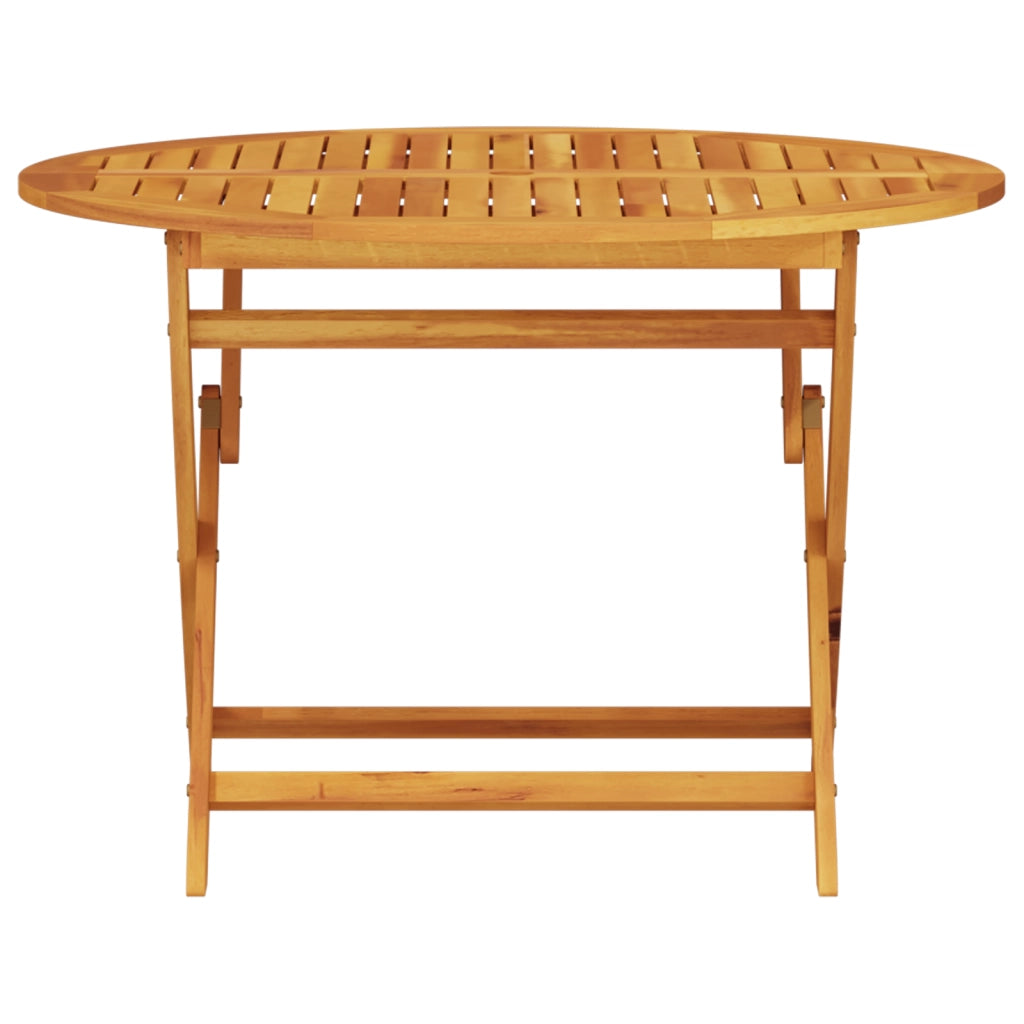 Set da pranzo da giardino 5 pezzi in legno massello di acacia