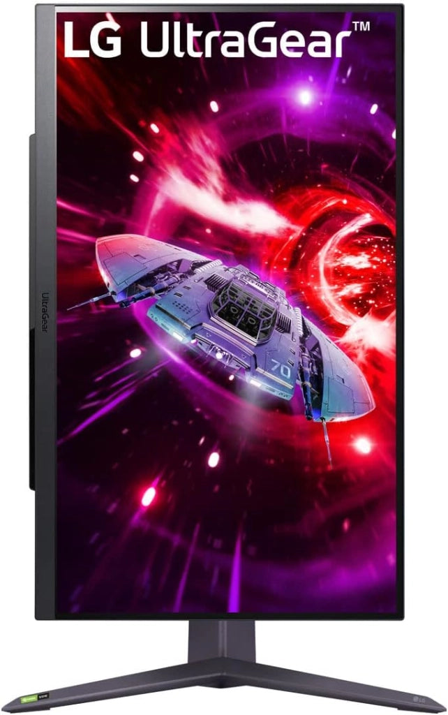 LG 27GR75Q UltraGear Gaming Monitor 27" QHD IPS HDR 10, 2560x1440, 1ms, G-Sync Compatible, AMD FreeSync Premium 165Hz, HDMI 2.0 (HDCP 2.2), Display Port 1.4, AUX, Flicker Safe, Nero