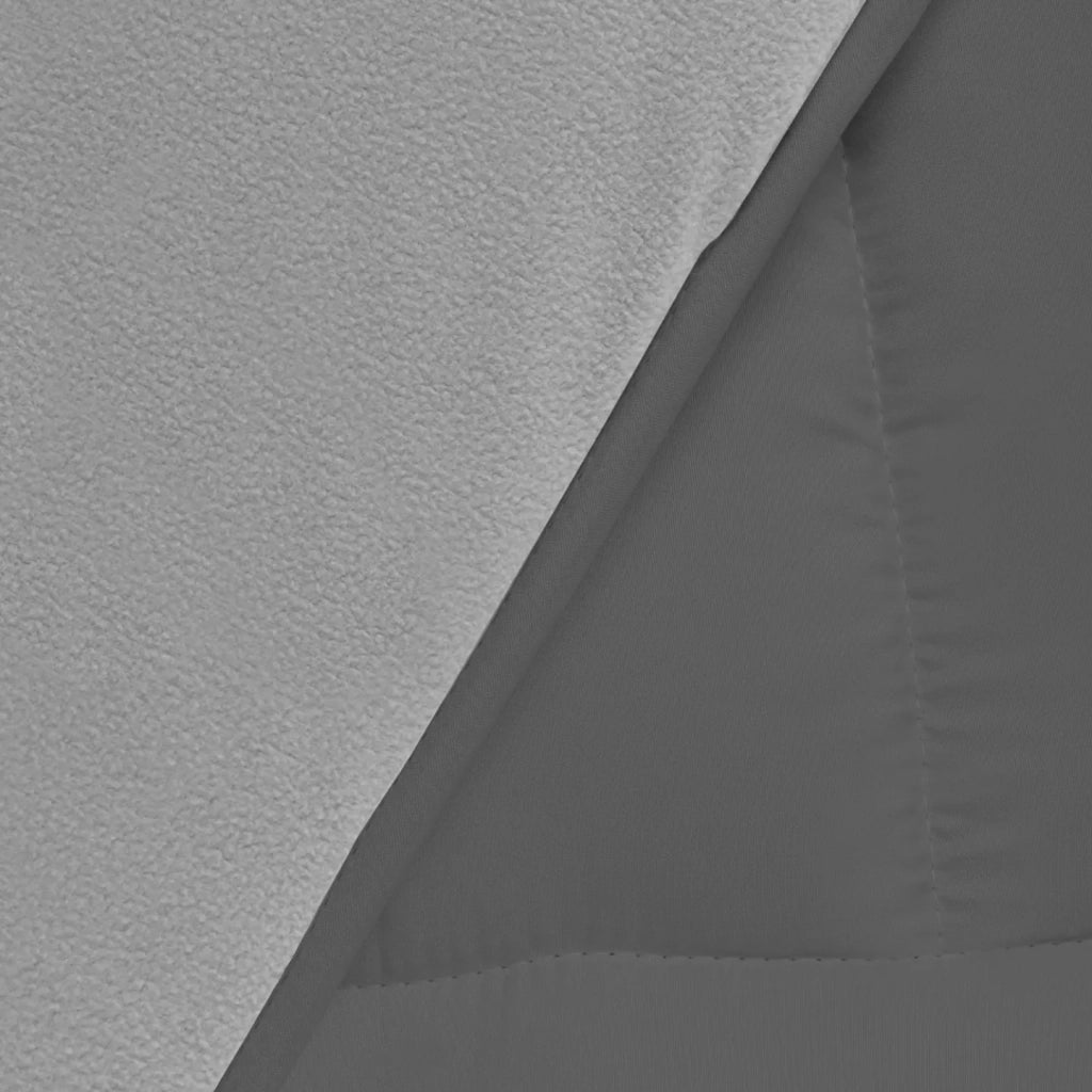 IDMarket - Piumino 140x200 CM ZOE polar biface grigio chiaro e grigio 400 gr