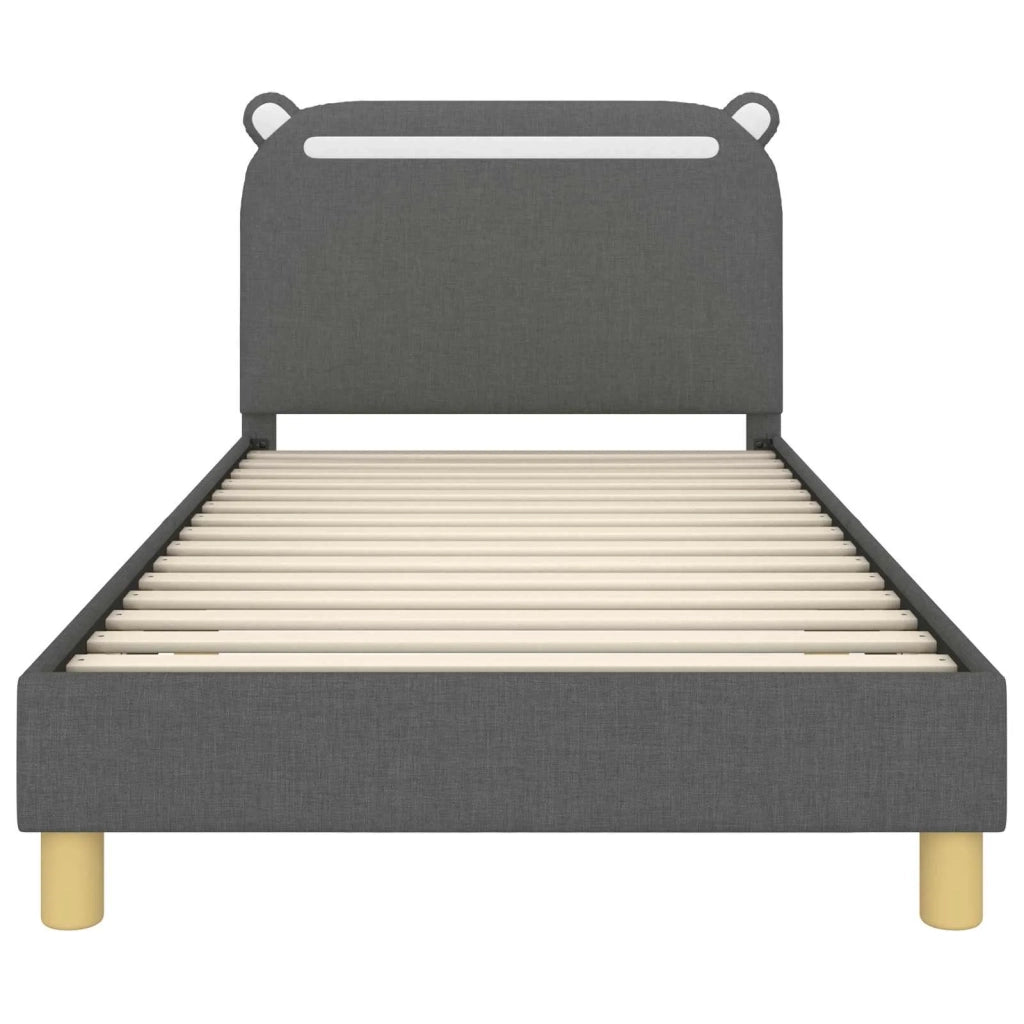 Struttura letto bambini con testata Grigio Scuro 90 x 200 cm