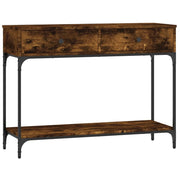 Tavolino Consolle | Tavolo d'Ingresso Rovere Fumo 100x34,5x75cm Legno Multistrato