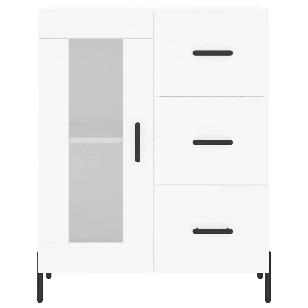 Buffet credenza cassettiera armadio mobile contenitore organizer cucina soggiorno salotto alto 69,5 x 34 x 180 cm legno ingegnerizzato bianco 02_0032618