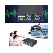 Trade Shop - Splitter Per Monitor Tv 4 Porte Vga 200 Mhz Alimentatore Dc 1920x1440 Vga-2004 -