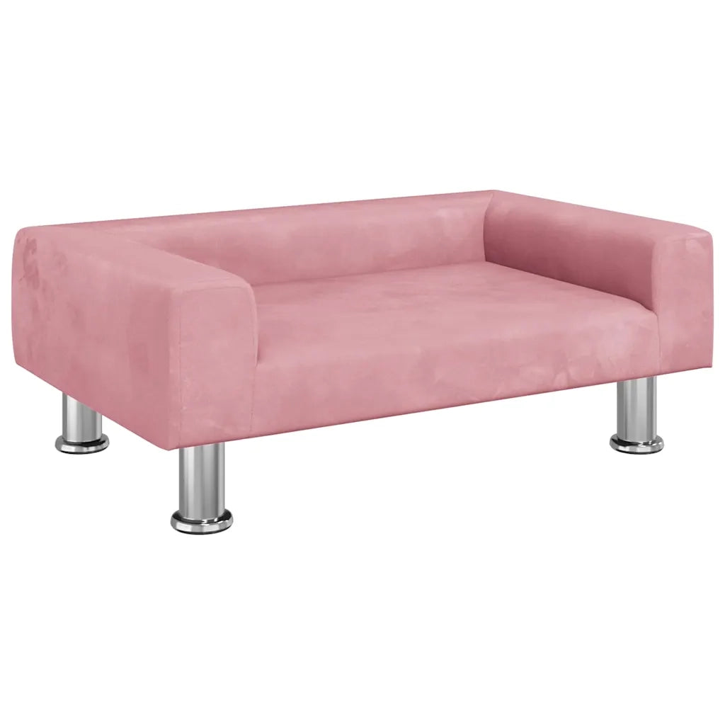 Lettino per Cani Rosa 70x45x26,5 cm in Velluto 171921