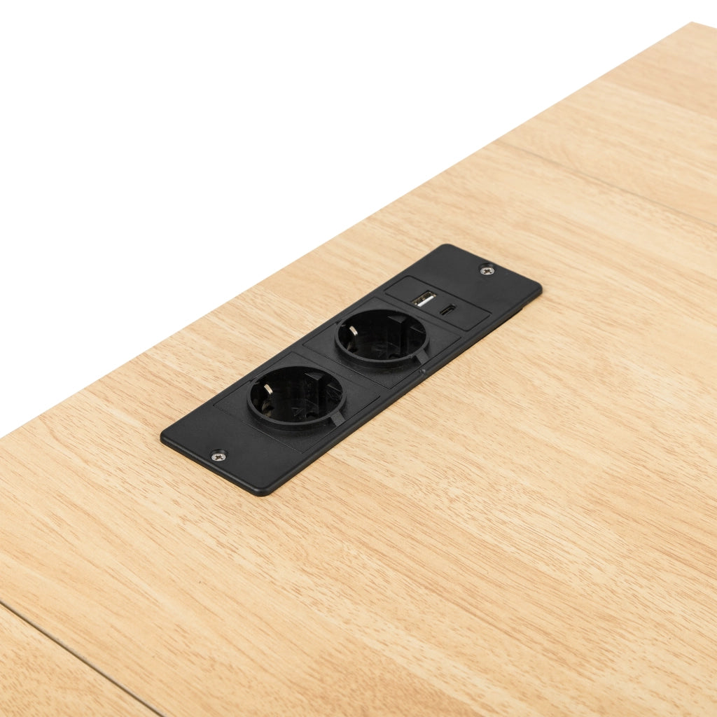 Tavolo da Pranzo Allungabile con Rotelle ¨C MINIMAL ¨C Nero, con Cassetti