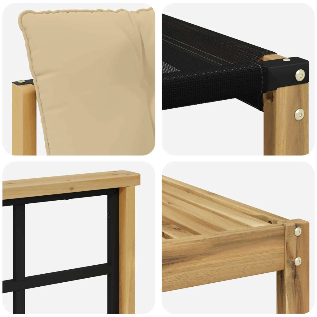 Set di divani da esterno 7 pz Bianco e Beige 3389243