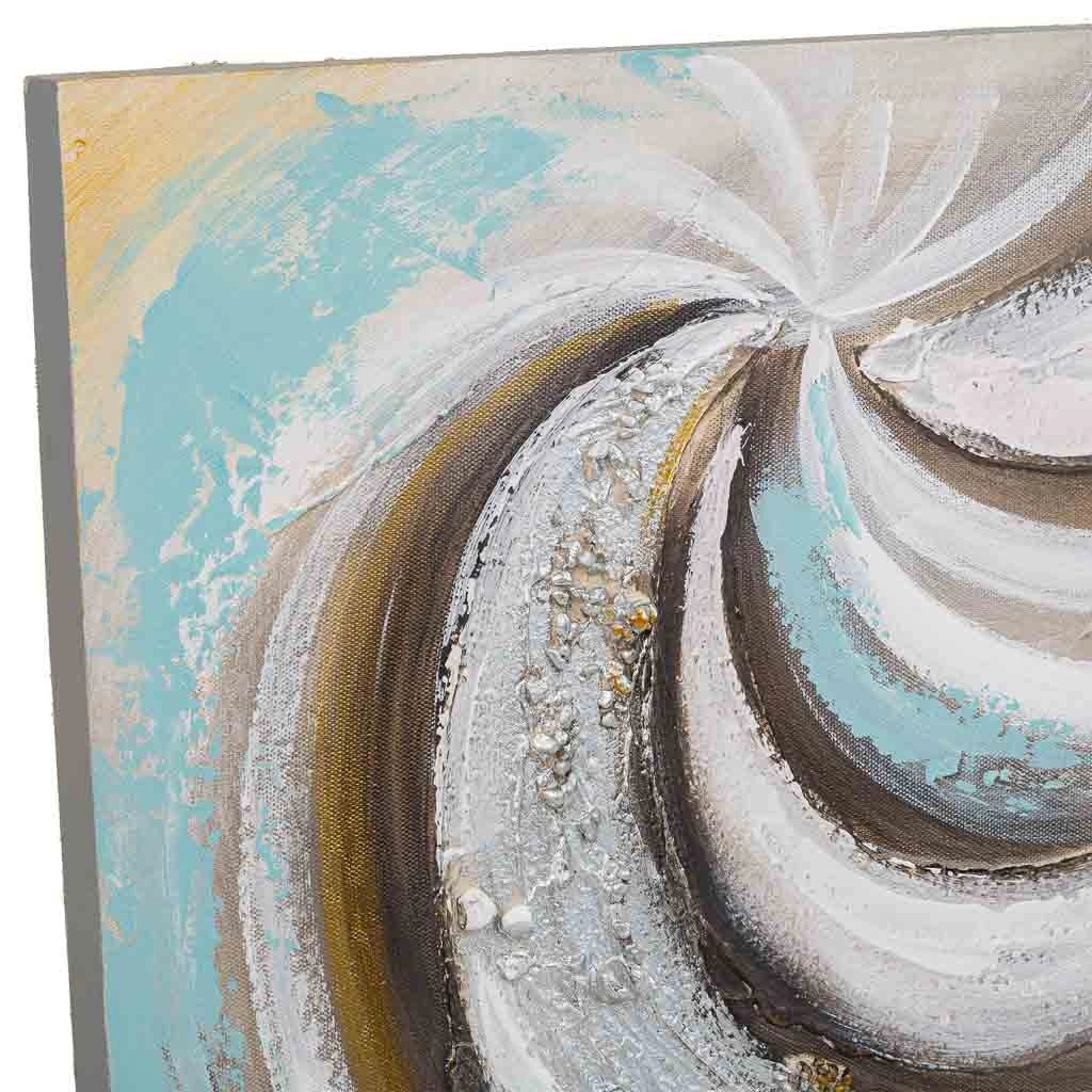 Quadro dipinto a mano con rilievo multicolore 40x120x3h cm