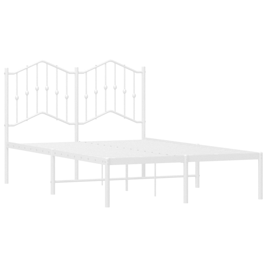 Giroletto con Testiera Metallo Bianco 120x190 cm 373835