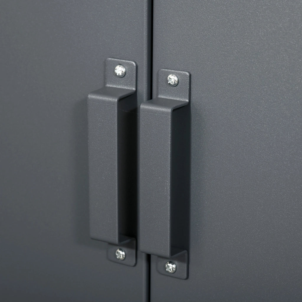 Armadio Metallico con 2 Ripiani ¨C zephmum ¨C Grigio 75x33x110 cm
