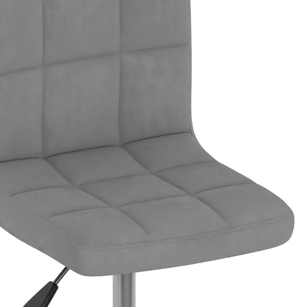 Sedia da Pranzo Girevole Grigio Chiaro in Velluto 3087503