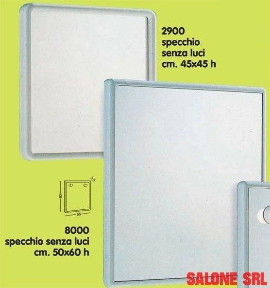 GEDY ART.2900 SPECCHIO 45X45 BIANCO SENZA LUCI ARREDO BAGNO