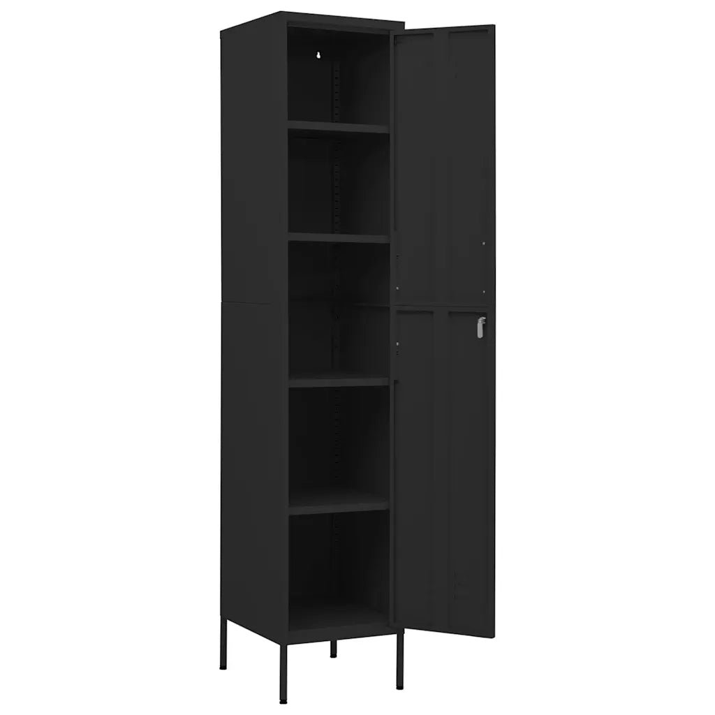 Armadio Nero 35x46x180 cm in Acciaio cod mxl 53832