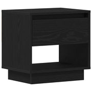 Comodino | Armadio da Notte | Mobiletto da notte Rovere Nero 45 x 34 x 44 cm Legno multistrato