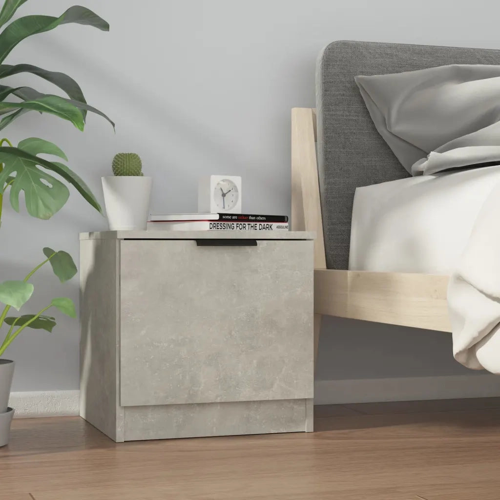 Comodini 2 pz Grigio Cemento 40x39x40 cm cod mxl 30458