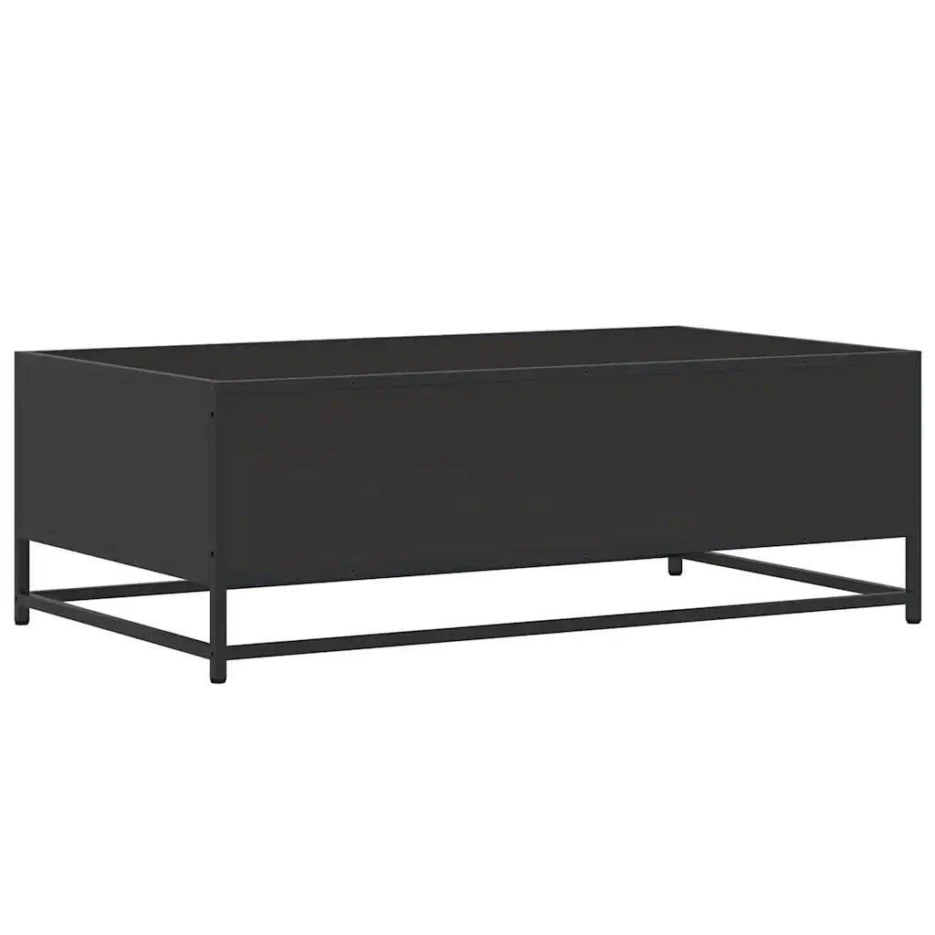 Tavolino salotto | Tavolino da caff¨¨ | Tavolino da Soggiorno Nero 100x57x35 cm in Truciolato e Metallo