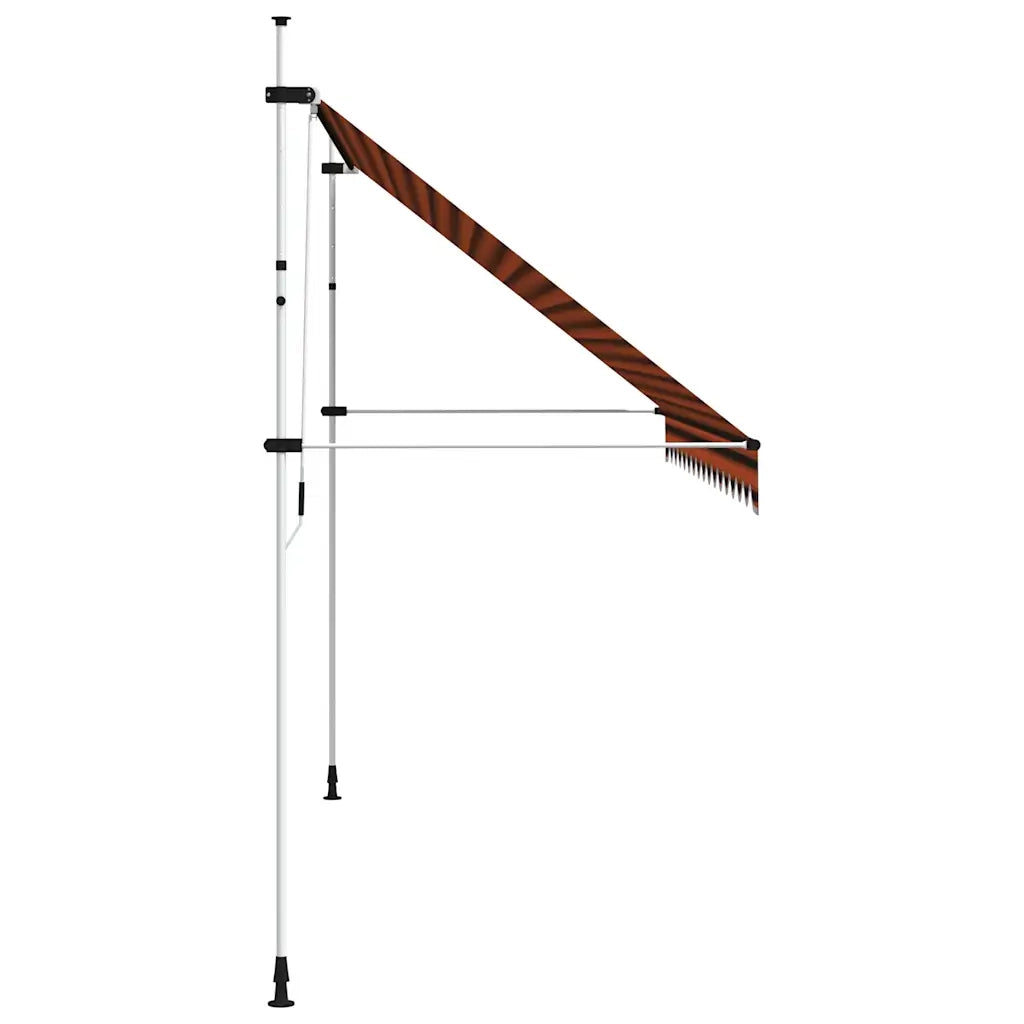 Tenda da Sole Retrattile Manuale 400 cm Arancione e Marrone cod mxl 5514