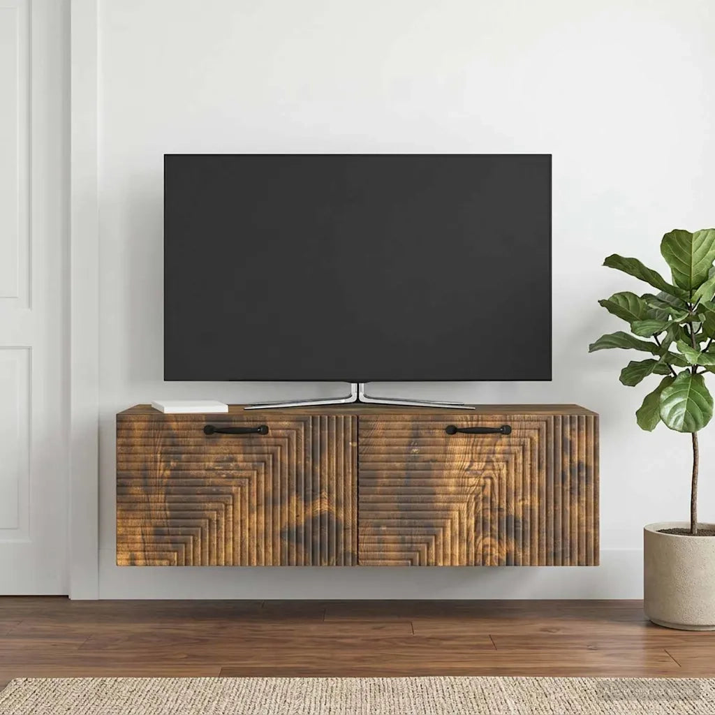 Mobile Porta TV da Muro Rovere Fumo 98 x 31 x 30 cm 898730