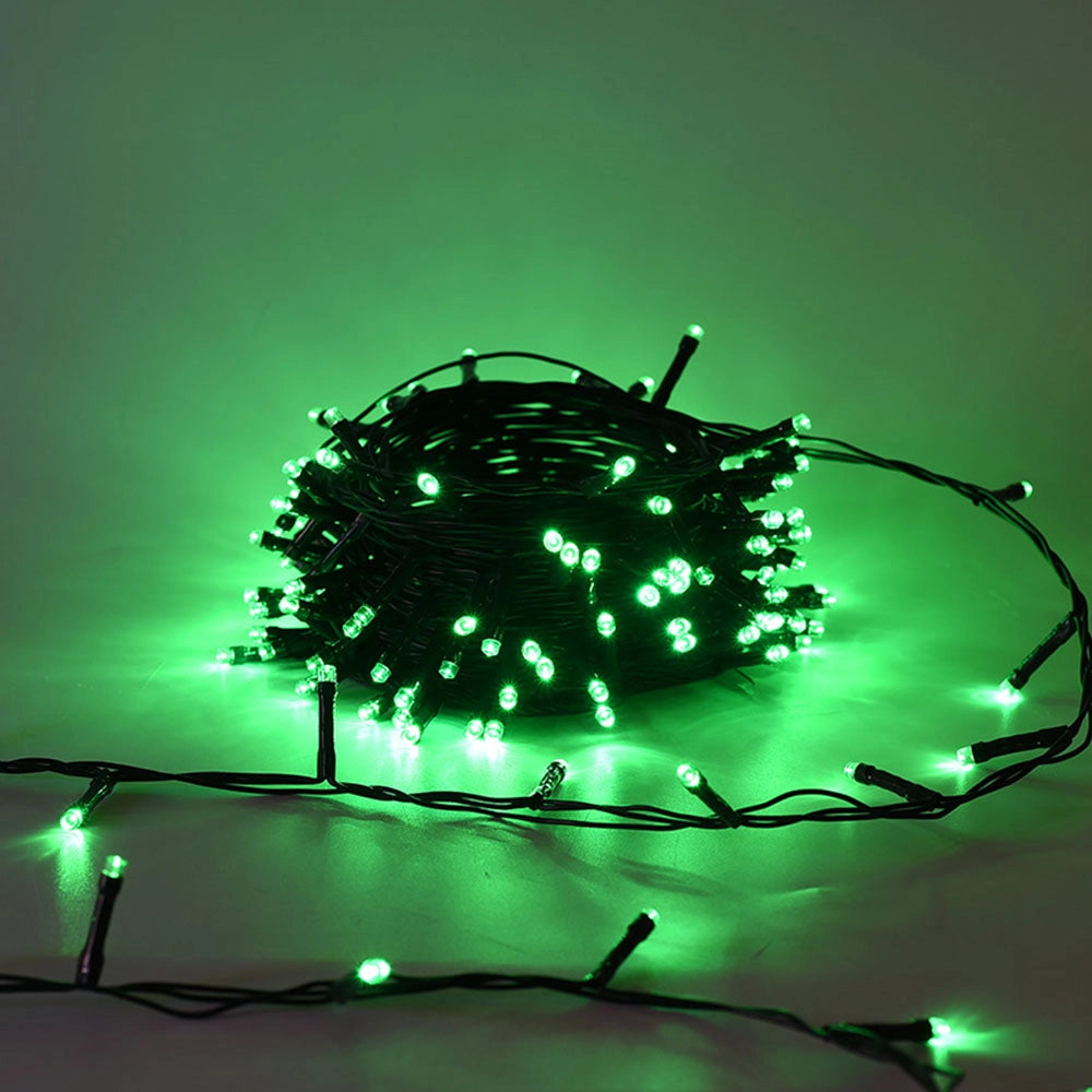 CATENA LUMINOSA VERDE CON 400 LED 23 METRI - ILLUMINAZIONE PERFETTA PER DECORAZIONI NATALIZIE ALBERI GIARDINI BALCONI E FESTE