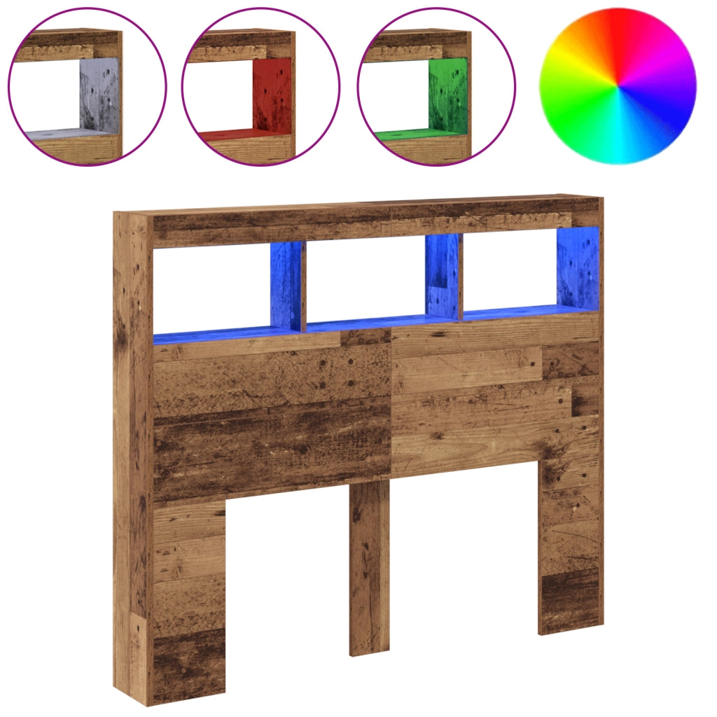 Testata Legno Vecchio Legno Massello di Recupero 120 x 17 x 102 cm
