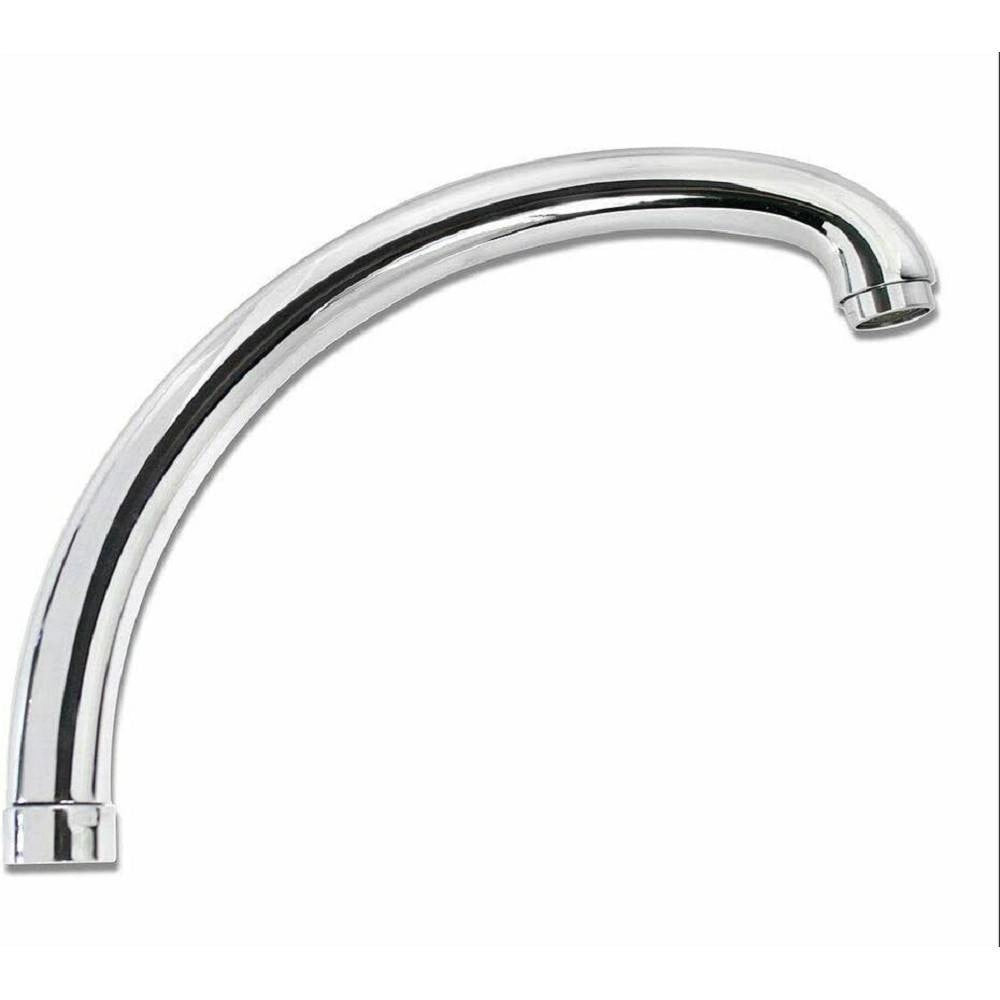 Trade Shop - Canna Di Ricambio Bassa Lunga Per Miscelatore Lavello Cromato Lucido 19cm -